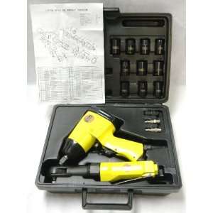  PowerCraft   16 Piece 1/2 Air Impact Wrench and 3/8 