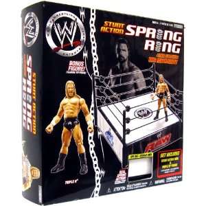   WWE Stunt Action Spring Ring and TRIPLE H Action Figure: Toys & Games