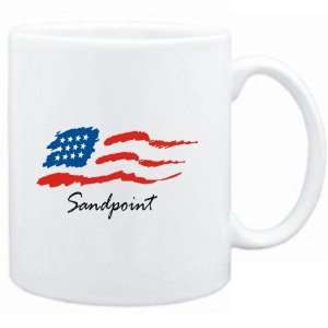  Mug White  Sandpoint   US Flag  Usa Cities Sports 