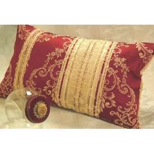  Red Lumbar Pillow and Candy Jar Set: Office Products