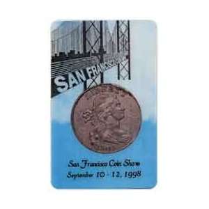 Collectible Phone Card 5m San Francisco Coin Show (09/98) 1804 Coin 