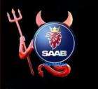 Rad 3D Devil Demon Sticker for SAAB rear trunk Emblem