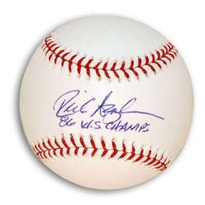  Rick Aguilera Autographed Baseball  Details 86 W.S 