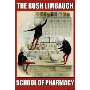 The Rush Limbaugh School of Pharmacy 16X24 Canvas Giclee  