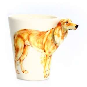  Saluki 3D Ceramic Mug   Brown: Home & Kitchen