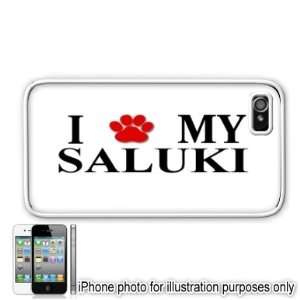  Saluki Paw Love Dog Apple iPhone 4 4S Case Cover White 