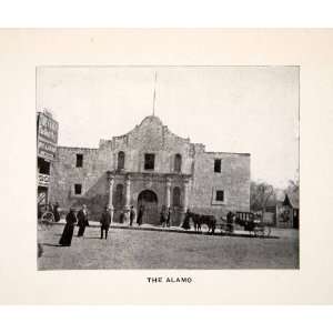  1906 Print San Antonio Texas Alamo Native American 