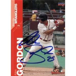 Alex Gordon Wichita Wranglers Autographed / Signed 2006 Minor League 