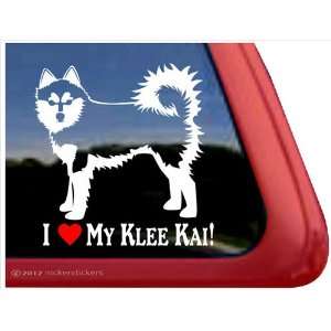  I Love My Klee Kai ~ Alaskan Klee Kai Vinyl Window Auto 