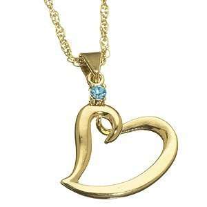  Mothers Birthstone Heart Charm Pendant December Jewelry