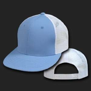  6 PANEL MESH BASEBALL SKY/WHITE HAT CAP HATS: Everything 