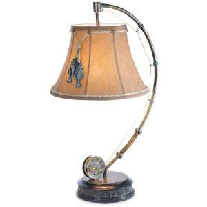   Day Fishing Reel Table Lamp with Decorative Shade: Home Improvement