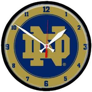  NCAA Notre Dame Fighting Irish Round Clock: Sports 