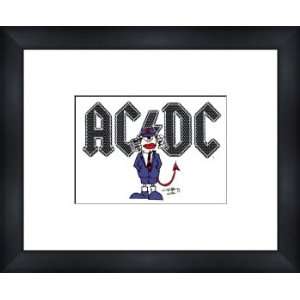  AC/DC Angus Cartoon   Custom Framed Print   Framed Music 