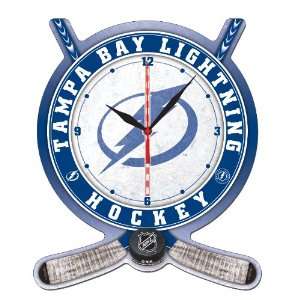 NHL Tampa Bay Lightning High Definition Clock   Hockey Stick and Puck 