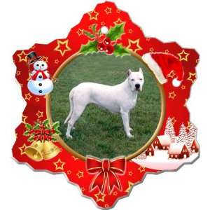  Dogo Argentino Porcelain Holiday Ornament