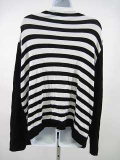 DEBRA DEROO Black White Striped Cardigan Sweater Set XL  