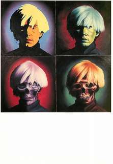 Andy Warhol Four Skull Portraits Ron English Postcard  