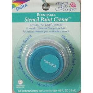  Stencil Paint Creme   Turquoise Arts, Crafts & Sewing