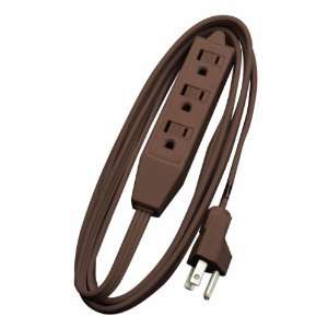  Woods 608 8 Foot Cube Extension Cord with Power Tap, Brown 