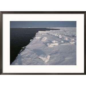 view along the edge of an ice floe north of Baffin Island Framed Art 