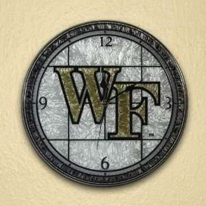  Wake Forest Demon Deacons 12 Art Glass Wall Clock: Sports 