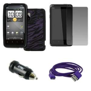  EMPIRE HTC EVO Design 4G Silicone Skin Case Cover (Purple 