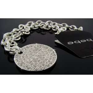  Bebe Iced Crystal Necklace with Silver Chain Everything 
