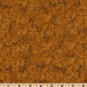  44 Wide Hey Cowboy! Roping Brown Fabric By The Yard 