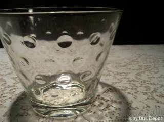 Vintage Depression Glass Bubble Pattern Ice Bucket  