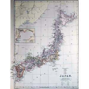  Blackie 1882 Antique Map of Japan