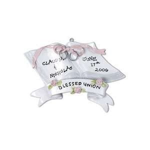  3507 Blessed Union Personalized Christmas Holiday Ornament 