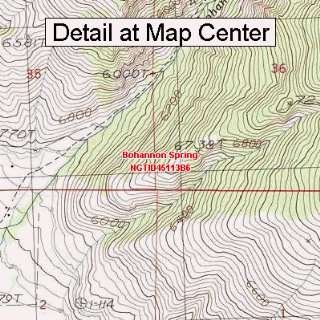  USGS Topographic Quadrangle Map   Bohannon Spring, Idaho 