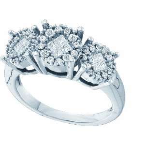   Gold .50 Ct Princess Round Cut Diamond Ring Rodeo Jewels Co Jewelry