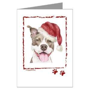Happy Holidays Pit Bull Terrier Greeting Cards Pets Greeting Cards Pk 