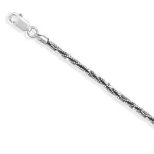   Silver Swirl Rock Chain Necklace a Lobster Clasp Closure   JewelryWeb