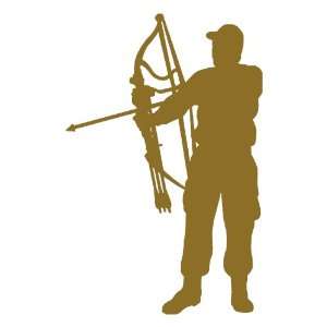    Bow Hunter GOLD vinyl window decal sticker: Office Products