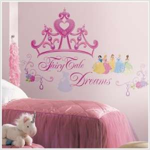 Home Decorating on Disney Princesses Crown Wall Stickers Pink Decals Decor 034878827605