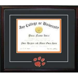  Clemson University Tigers Matted Diploma With Mahogany 