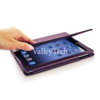   Cover PU Leather Case + Screen Protector + Stylus   PURPLE  