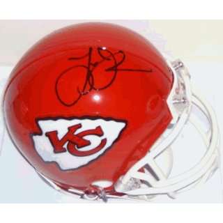  Signed Larry Johnson Mini Helmet   KC