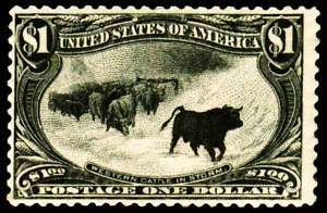 US Stamp $1 Trans Mississipp​i Scott 292 Mint OG F VF  