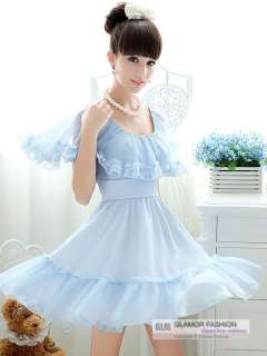 NEW Elegant Chiffon Dress Mini Dress US 2~20 #GF0253  