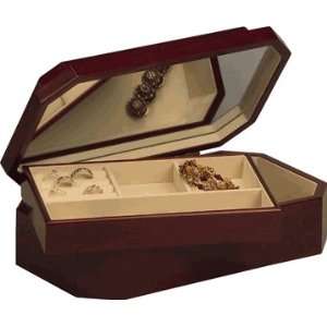  Hexagon Shape Cherry Wood Jewelry Box: Home & Kitchen