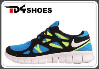 Nike Free Run 2 Blue Glow White Black Volt Mens 2012 Running Shoes 