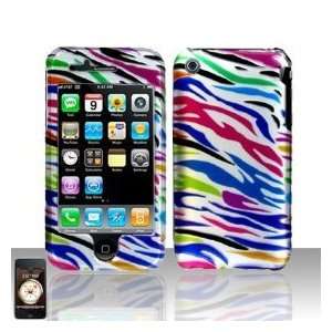   Rainbow Zebra Stripe Apple Iphone 3g 3gs Cell Phone Case: Electronics