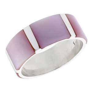   Band, w/Pink Mother of Pearl Inlay, 3/8 (10mm) wide, size 6 Jewelry