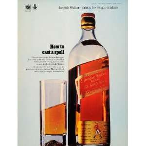  1966 Ad Johnnie Walker Red Label Scotch Whisky Bottle 