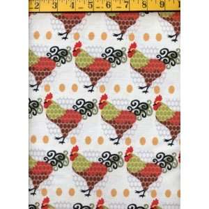  Quilting Fabric Morning Call Chicken and Eggs: Arts 