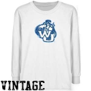 Washburn Ichabods Youth White Distressed Logo Vintage T shirt:  